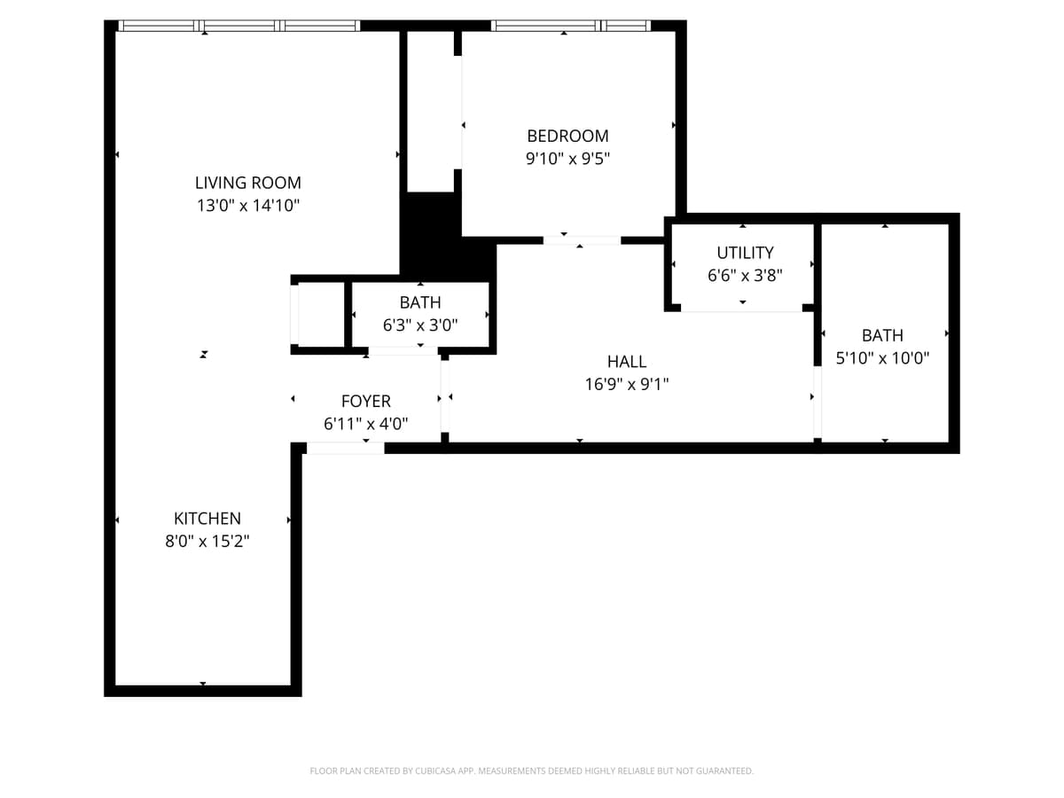 Floor plan for Unit 308